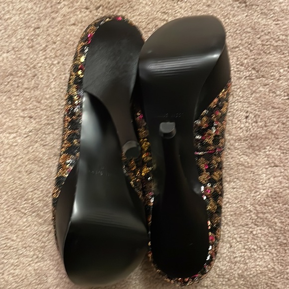 Women’s Nine West 5 1/2 inch sequin platfom heels - Picture 7 of 9